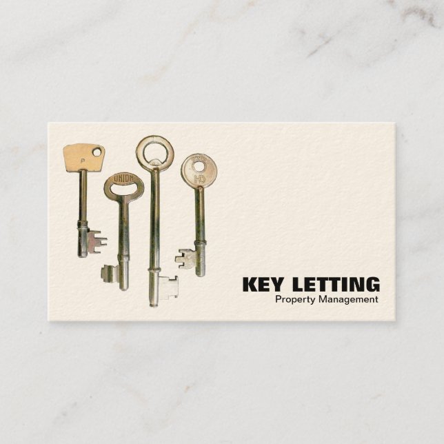 Keys - White (Cream Card) Business Card (Front)