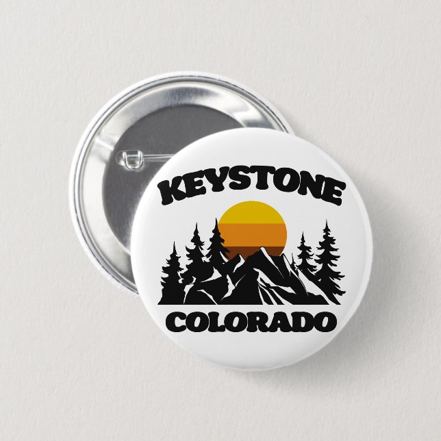 Keystone,Colorado 6 Cm Round Badge (Front & Back)