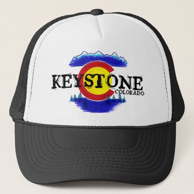 Keystone Colorado art flag local hat (Front)