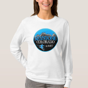 Keystone Colorado blue ski art hoodie T-Shirt