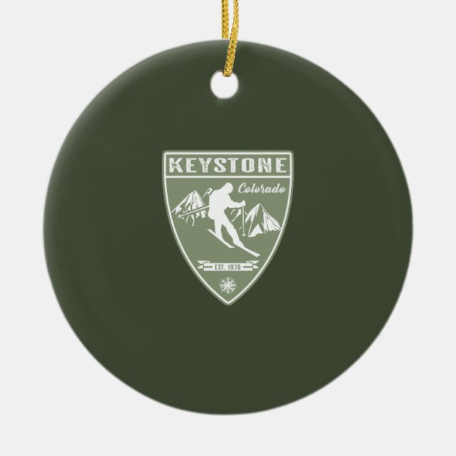 Keystone Colorado Ceramic Tree Decoration (Front)