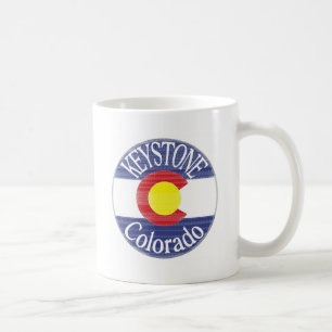 Keystone Colorado circle flag Coffee Mug