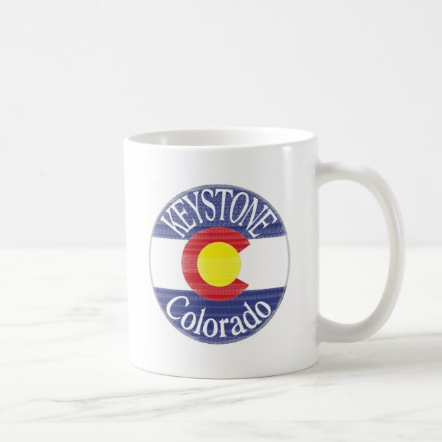 Keystone Colorado circle flag Coffee Mug (Right)