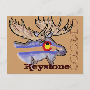Keystone Colorado elk postcard