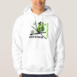 Keystone Colorado green theme guys ski hoodie