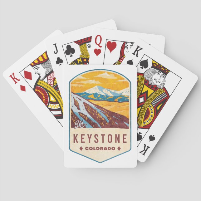 Keystone Colorado Ski Badge Playing Cards (Back)