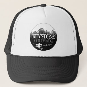Keystone Colorado ski black white hat
