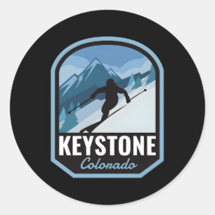 Keystone Colorado Ski Mountain Classic Round Sticker