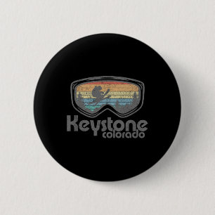 Keystone Colorado Ski Mountain Skiing Retro Vacati 6 Cm Round Badge