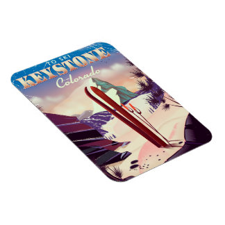 Keystone, Colorado Ski vintage style poster. Magnet