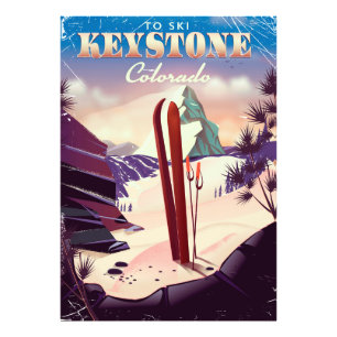 Keystone, Colorado Ski vintage style poster. Photo Print
