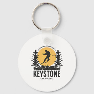 Keystone Colorado Snow Skiing Key Ring
