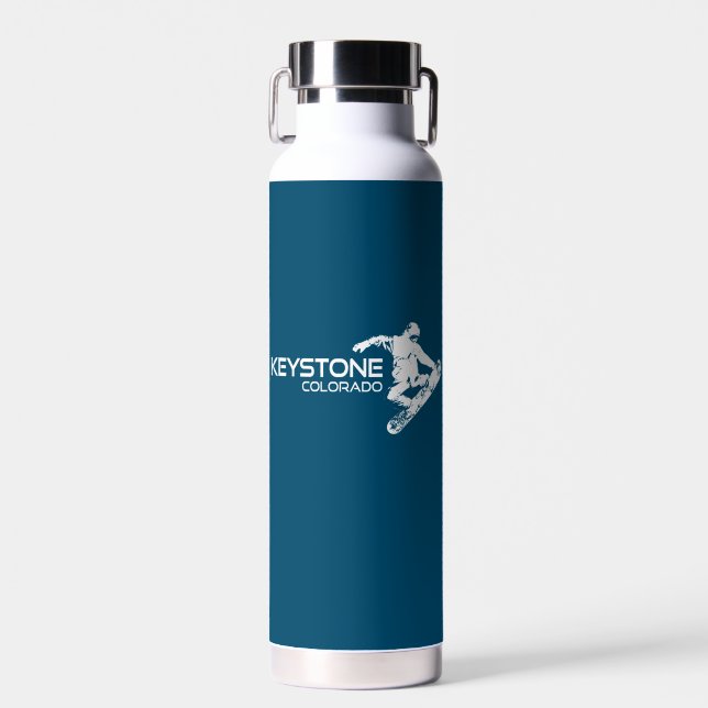 Keystone Colorado Snowboarder Water Bottle (Front)