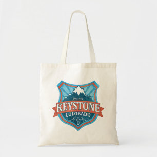 Keystone Colorado teal shield tote bag