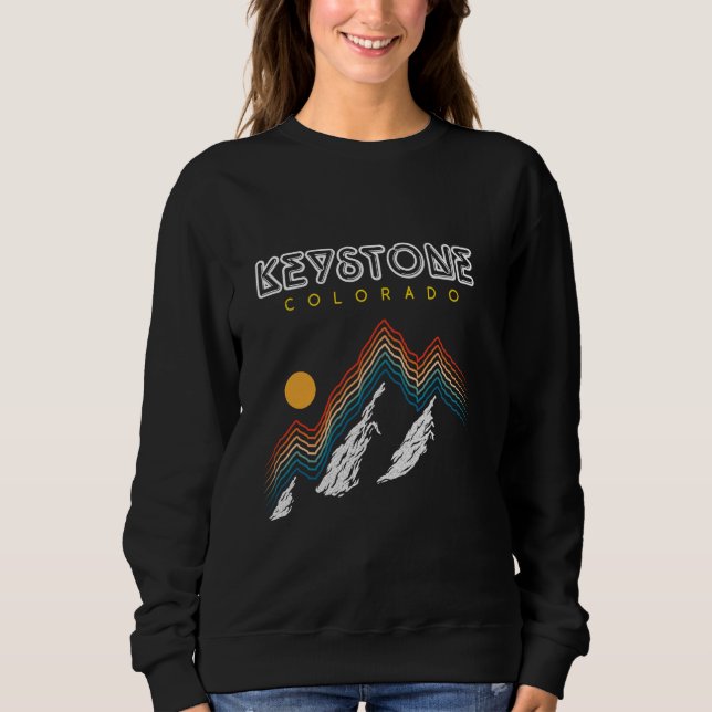 Keystone, Colorado - USA Ski Resort 1980s Retro Sweatshirt (Front)