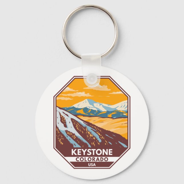 Keystone Colorado Winter Ski Area  Key Ring (Front)