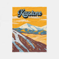 Keystone Colorado Winter Ski Area Vintage