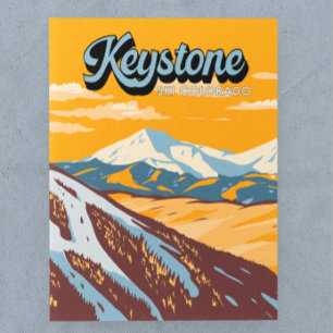 Keystone Colorado Winter Ski Area Vintage Postcard