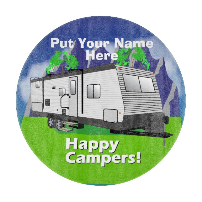 Keystone Hideout Travel Trailer Design Cutting Board (Front)