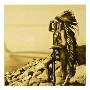 Keystone Magic Lantern Slide Omaha Indian Photo Print