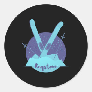 Keystone Ski Resort Colorado Skiing Classic Round Sticker