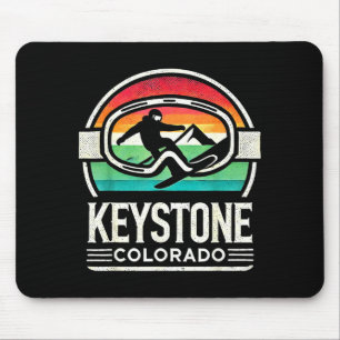 Keystone snowboarding retro colorado mountain mouse mat