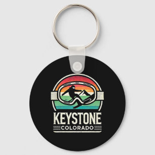 Keystone Snowboarding Retro Colorado Mountain Snow Key Ring