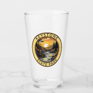Keystone State Park Pennsylvania Travel Art Badge Glass