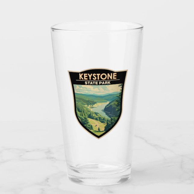 Keystone State Park Pennsylvania Travel Vintage Glass (Front)