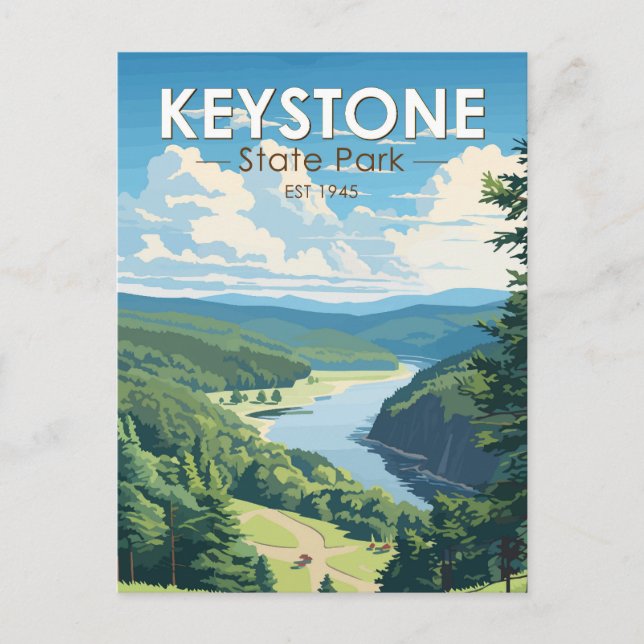 Keystone State Park Pennsylvania Travel Vintage Postcard (Front)