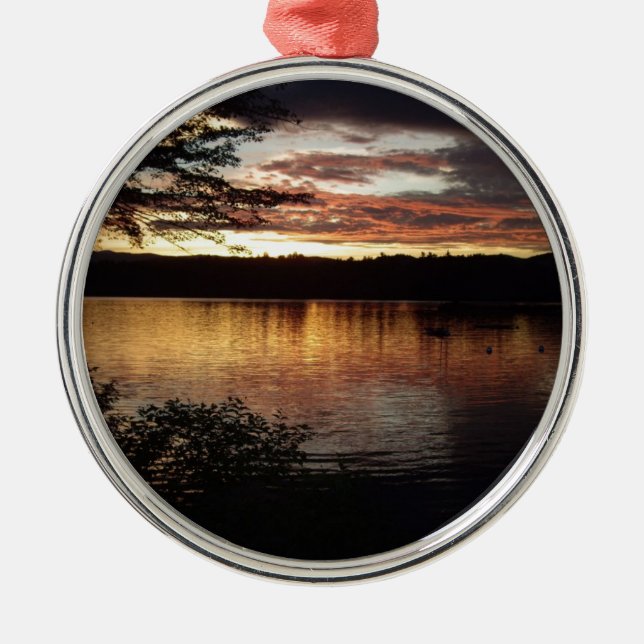 Kezar Lake - Maine Metal Tree Decoration (Front)