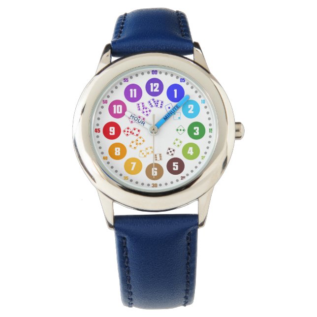 KF12-M60-M-Cube-AU Lernuhr Schulanfangsgeschenk Watch (Front)