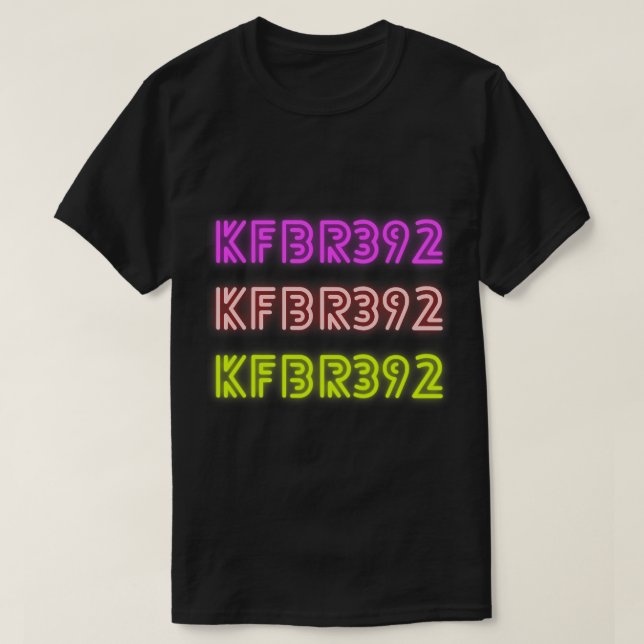 KFBR392 License Plate Retro 1980s Design T-Shirt (Design Front)