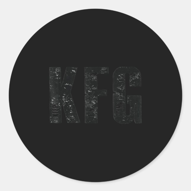 Kfg Keep F'n Going Military Style  Classic Round Sticker (Front)