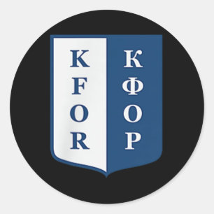 Kfor Kosovo Force Joint Peacekeeping Operation Yug Classic Round Sticker