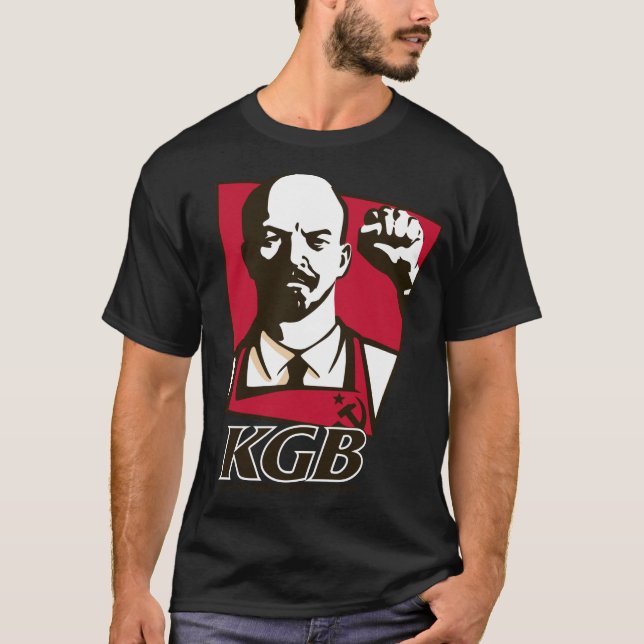 KGB Lenin Putin Soviet Russia Propaganda NKVD Revo T-Shirt (Front)