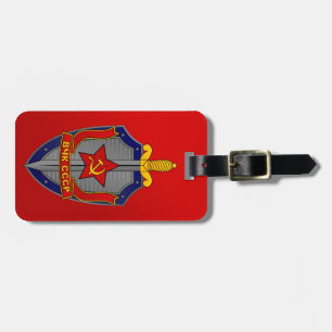 KGB Shield on Red Luggage Tag