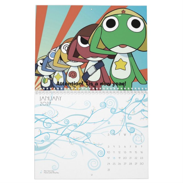 KGFC Keroro Gunso calender Calendar (Jan 2027)