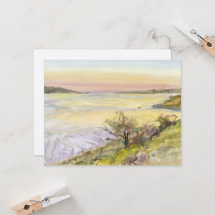 Khadzhibey Estuary Odesa Watercolor Landscape