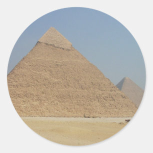 khafre's pyramid classic round sticker