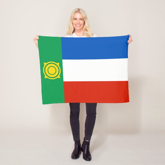 Khakassia Flag Fleece Blanket (In Situ)