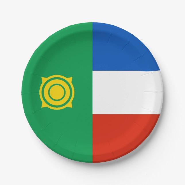 Khakassia Flag Paper Plate (Front)