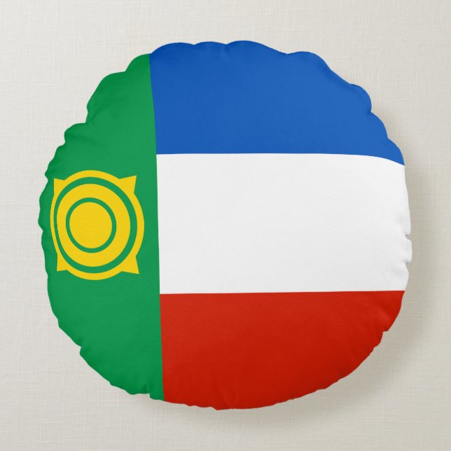 Khakassia Flag Round Cushion (Front)