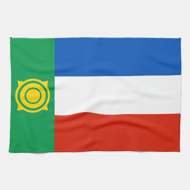 Khakassia Flag Tea Towel (Horizontal)