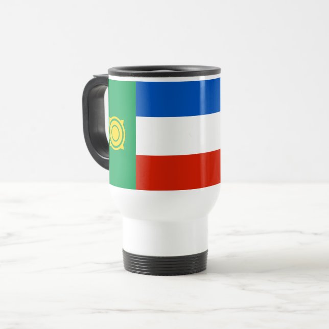 Khakassia Flag Travel Mug (Front Left)