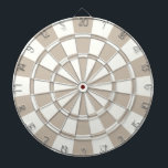 Khaki And White Dartboard<br><div class="desc">Khaki And White Dart Board</div>