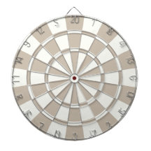 Khaki And White Dartboard