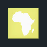 Khaki Audacious Africa Canvas Print<br><div class="desc">Africa map outline in white with contrasting colours in Emporio Moffa's "Safari" palette inspired by the daring adventurousness and wilderness of the continent.</div>