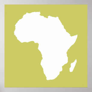 Khaki Audacious Africa Poster