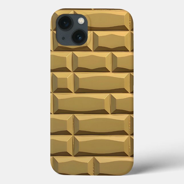 Khaki Brick Texture iPhone Case Stylish Look (Back)